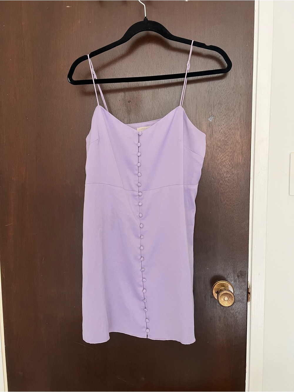 Urban Outfitters Lilac Button-Front Spaghetti Strap Dress